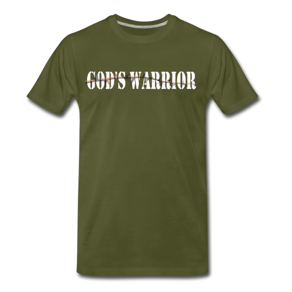 Tall White God's Warrior - olive green