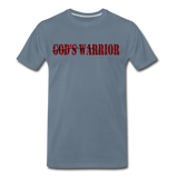 God's Warrior The Blood T-Shirt - steel blue