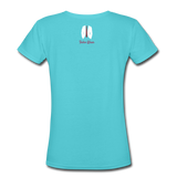 Bougie-ish V neck T-Shirt - aqua