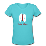 Falco Wear V-Neck T-Shirt "Multiple Colors" - aqua