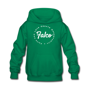 Faith And Love Kids Hoodie "Multiple Colors" - kelly green