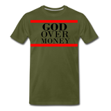 God Over Money - olive green